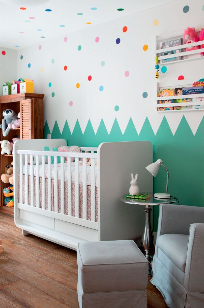 Quarto De Bebe Verde Agua E Cinza Parede Verde: Diferentes Tons da Cor Para Decoração Interna | Quarto de