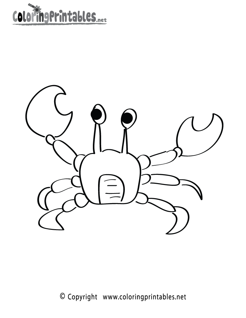 Crab Coloring Page Printable. Ocean Coloring Pages, Coloring Pages, Coloring Book Pages - Crab Coloring Page Printable. Ocean Coloring Pages, Coloring Pages, Coloring Book Pages