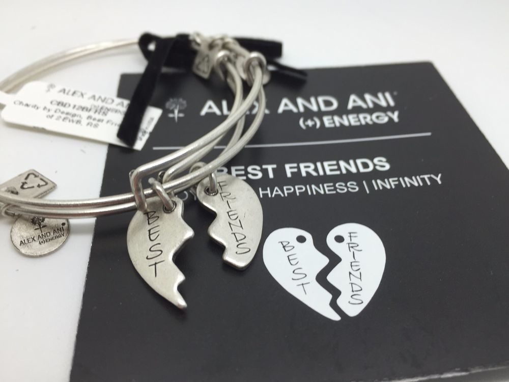 Alex And Ani Silver Best Friends Bracelets 2 Piece Set Charm New Alex And Ani Silver Best Friends Bracelets 2 Piece Set Charm New Alexandani