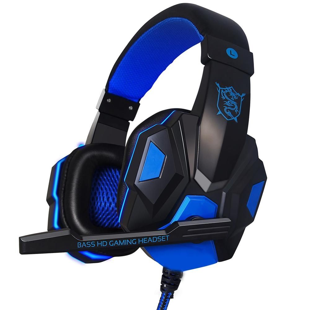 Metermall Headset with Mic 7.1 Surround Sound Noise Reduction Mic On-Earcup Control RGB LED Lights Professional PC Gaming Headset Gaming Headphones