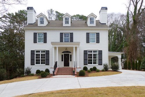 Painted Brick Houses What Color To Paint The This Of Painted Brick Houses What Color To Paint The This Of Clic House Was In Benjamin Moore White Dove Photo Credit Burke Coffey