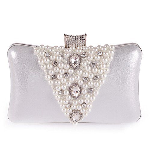 E Tdpac Women Clutches Purses Bags Rhinestone Prom Wedding Evening E Tdpac Women Clutches Purses Bags Rhinestone Prom Wedding Evening Handbag Silver