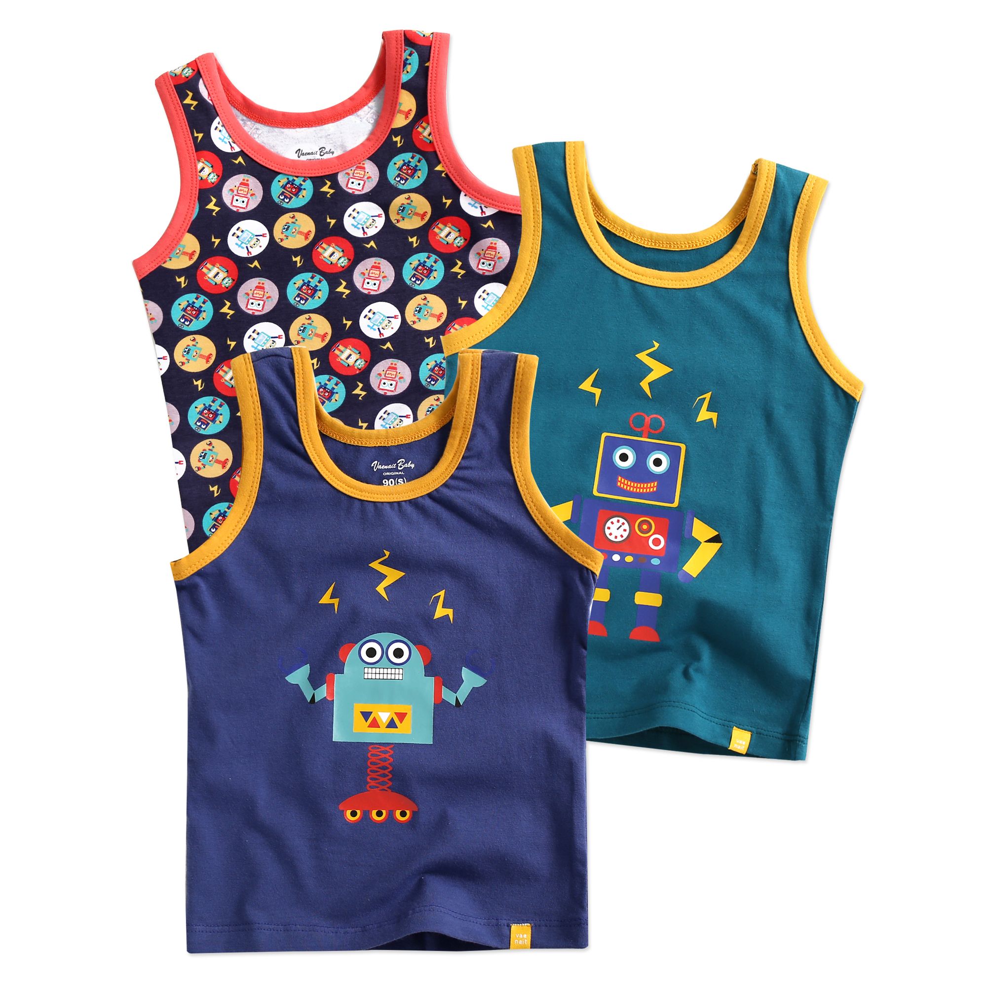 or Boxer Vaenait Baby 2T-7T Kids Boys 100/% Cotton Undershirts Tank Tops Pack of 3