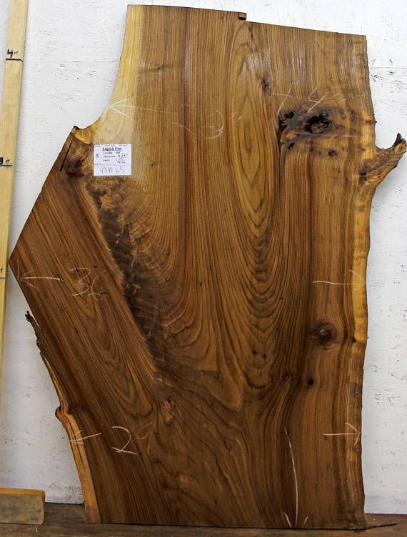 English Elm Reception Table Natural Live Edge Coffee Tabletop