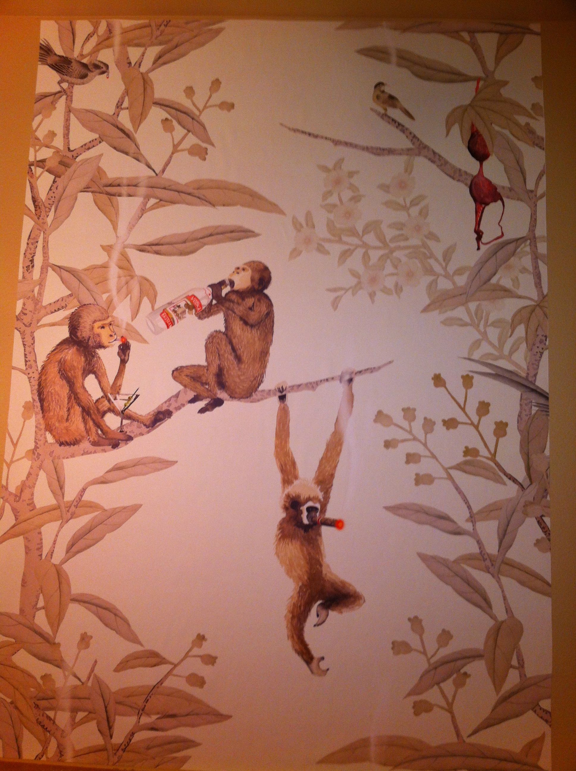party monkey wallpaper Home Decor