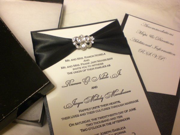 Bling Wedding Invitations White Black Invitation Bling Wedding Invitations White Black Invitation Crystal Stationary