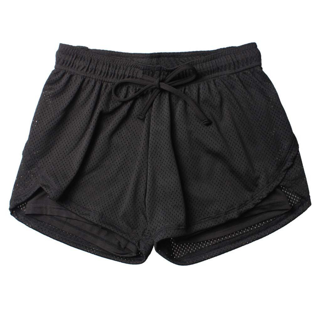 Hessimy Womens Athletic Workout Gym Yoga Running Fitness Sports Shorts for Women Lounge Short Pants