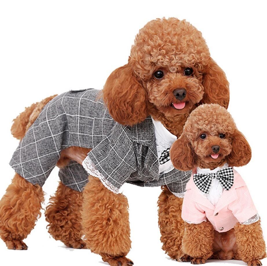 Gentleman Wedding Dress Suits Dog Groom Tuxedo Suit Pet Stylish