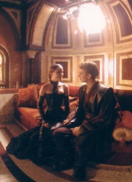 Anakin Skywalker Padme Amidala By The Fire Scene From Star