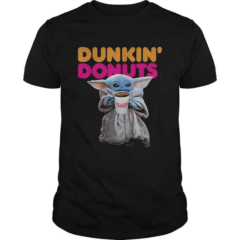Download Baby Yoda holding Dunkin Donuts Star Wars shirt ...