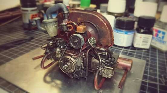 Vintage Motorcycle Engine Model