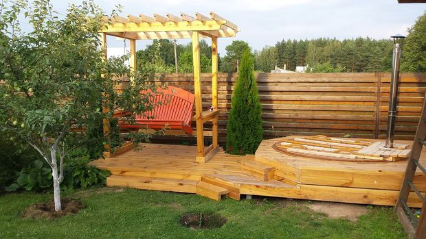 Custom-404 Decorsw Backyard, Backyard patio, Fire pit backyard