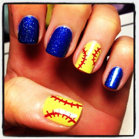 Softball Nail Art Queen Nail Designs: Softball Love! Nails softball nail art | Queen Nail Designs: Softball Love! - Softball Nail Art Queen Nail Designs: Softball Love! Nails