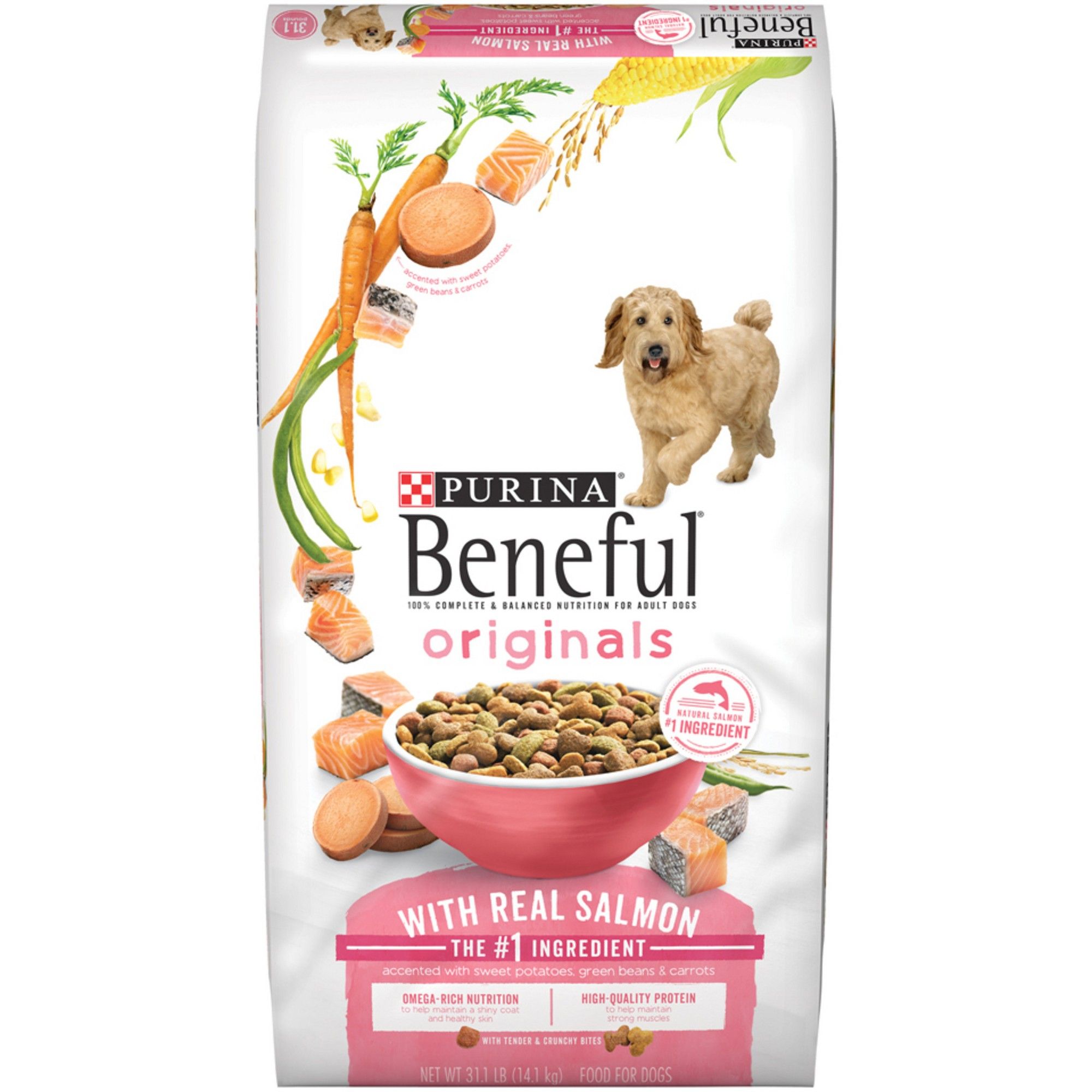 Purina Beneful Originals Real Salmon Dry Dog Food 28lbs Dog