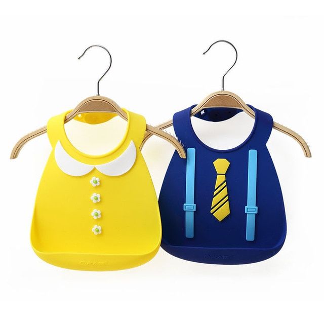 Lovely Baby Infants Kids Cute Silicone Bibs Baby Lunch Bibs Cute Waterproof