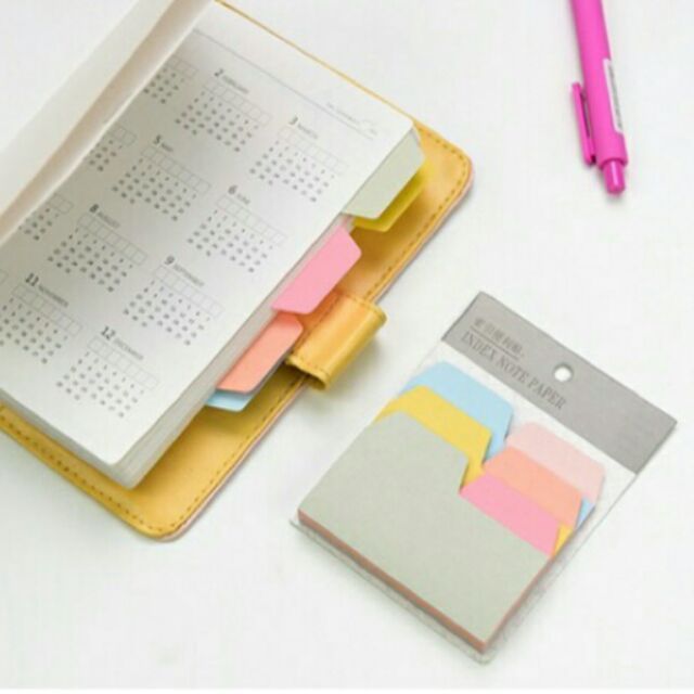 Simple Line Grid Sticky Notes Adhesive Memo Pad Planner Flag Index Stationery