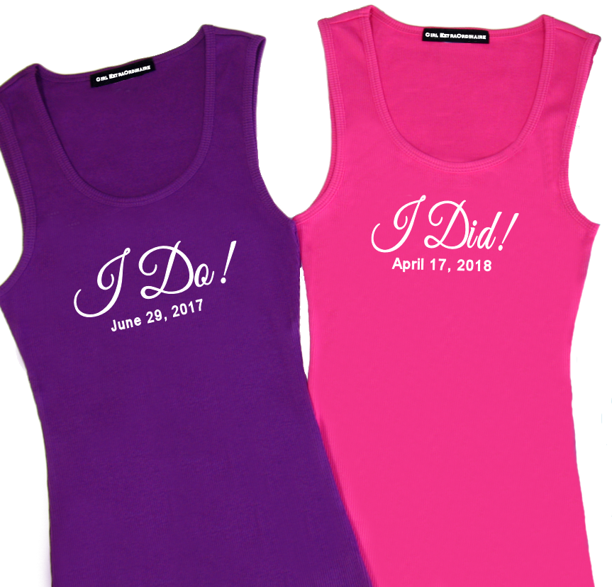 I Do Did Personalized Tee Or Tank 34 00 Choose Color Style Bridal Showers