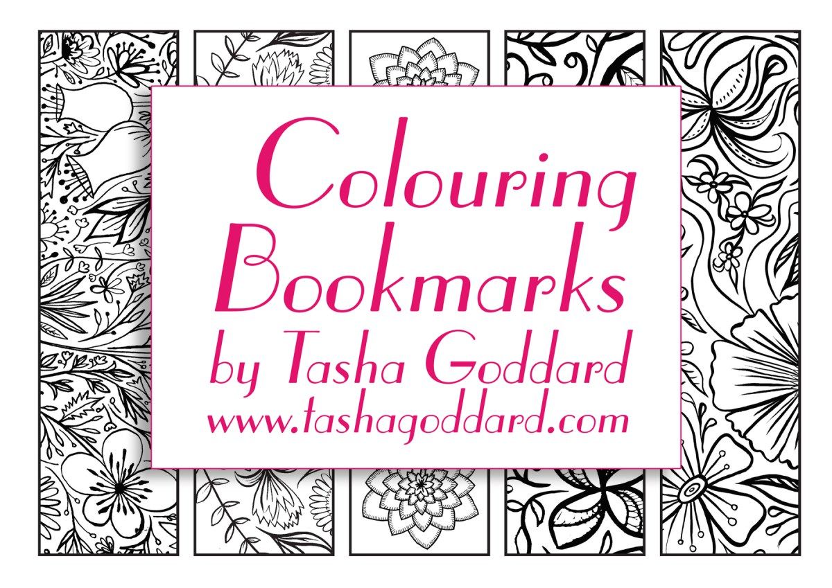 Download Free printable colouring bookmarks | © Tasha Goddard | www.tashagoddard.com | Coloring bookmarks ...