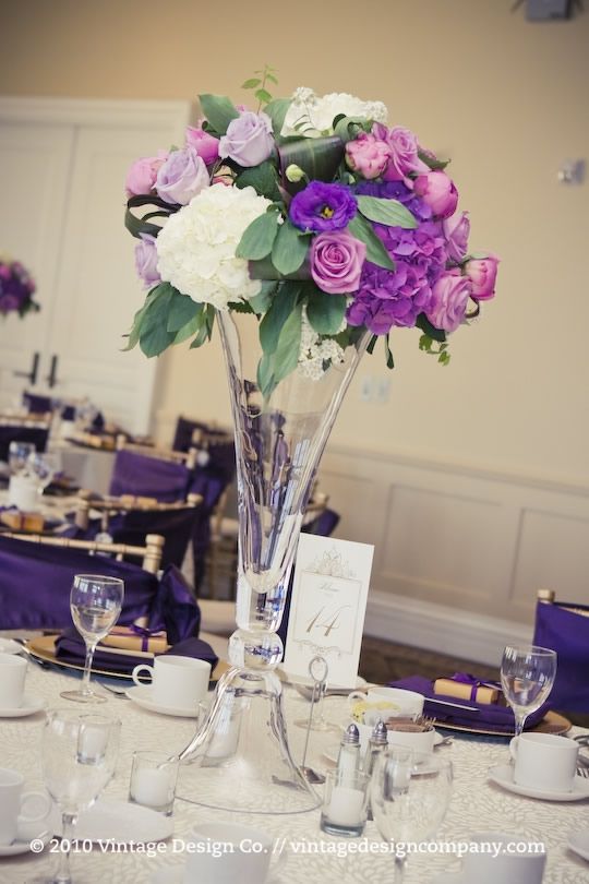 Fl Wedding Centerpieces For Tables Flower Purple Centerpieces Flower For Wedding Table Decoration