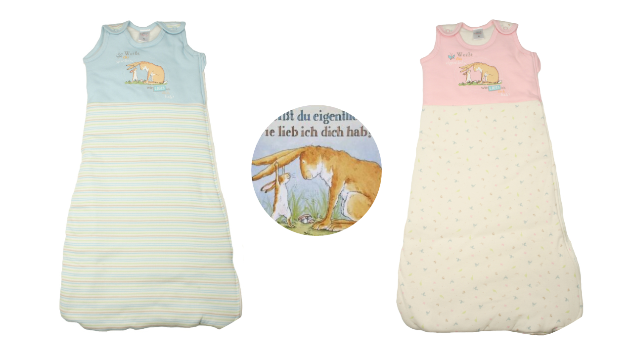 Baby Schlafsack Wei/ßt du eigentlich wie lieb ich dich hab Rosa oder Blau