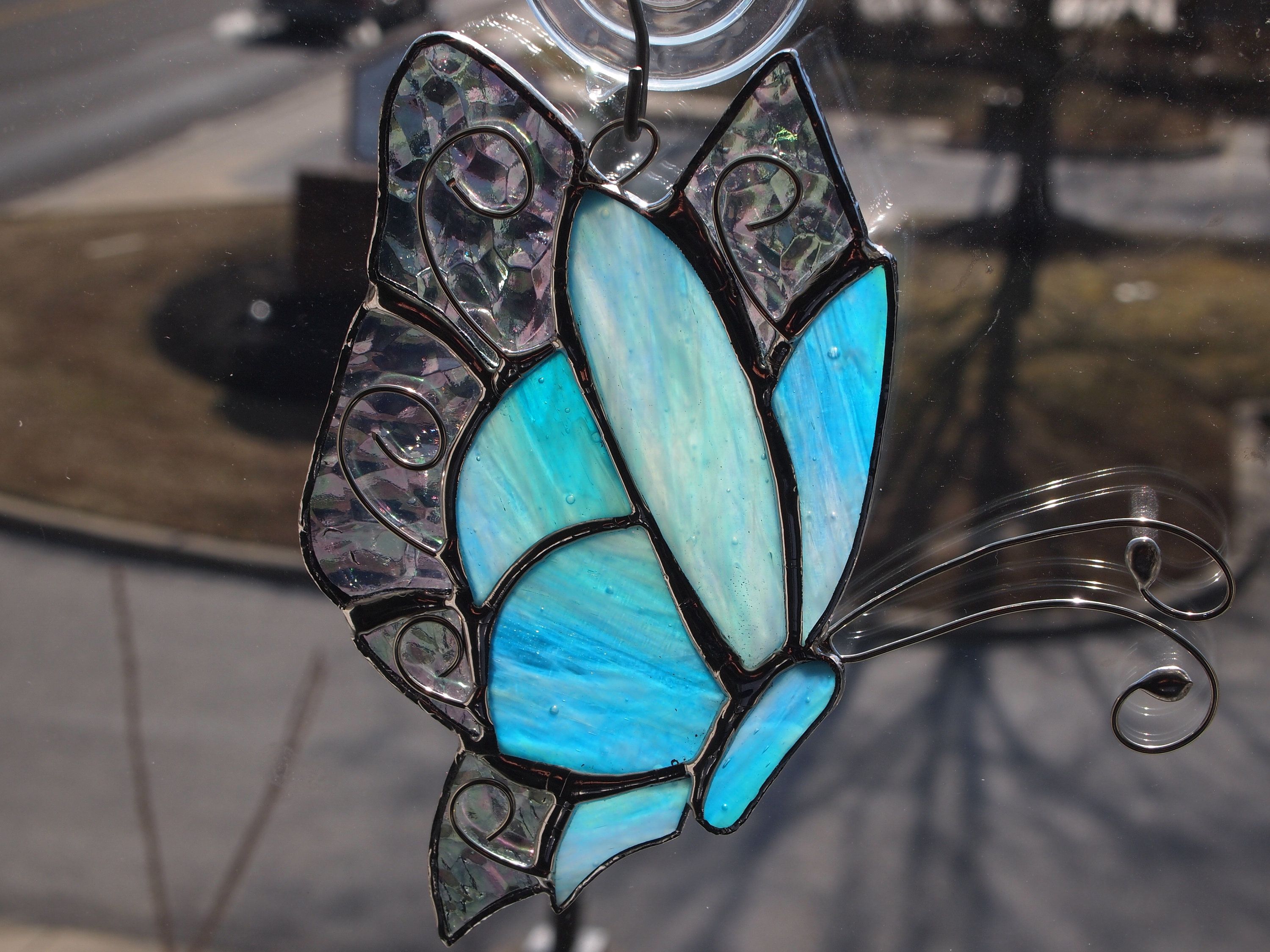 Stained glassbutterfly suncatcher