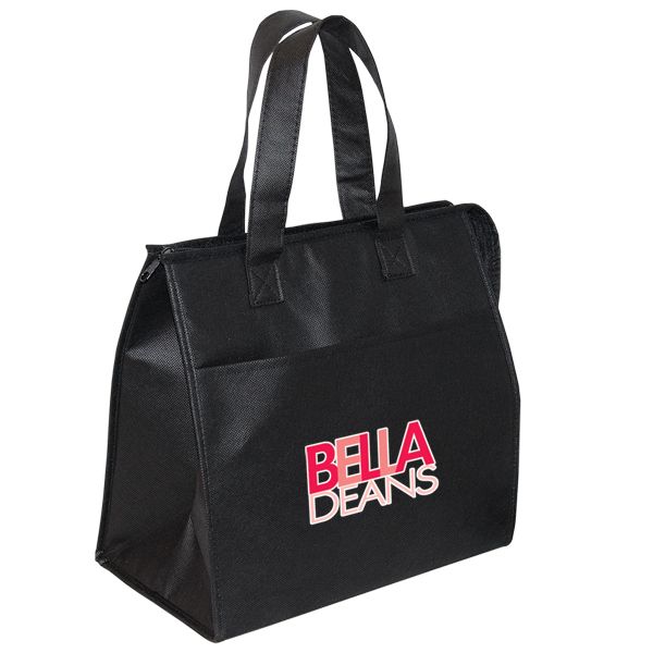 non woven insulated grocery tote custom printed reusable bag for