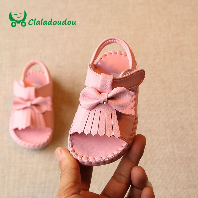So Lovely New Arrival Pom Pom Baby Girl Crib Shoes Summer Sandals Newborn to 18M