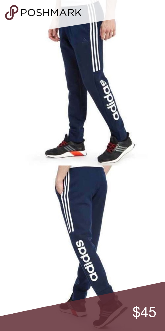 adidas navy skinny joggers