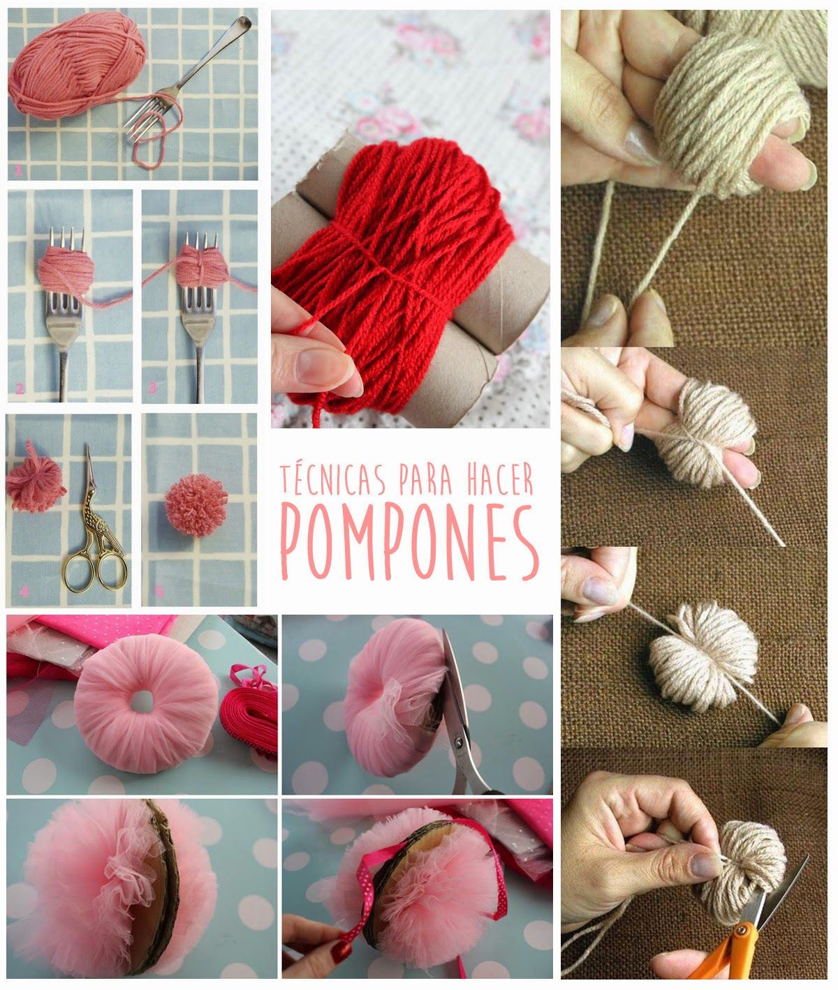 Como Hacer Munecos Con Pompones De Lana Pompones De Lana Pompones Ponpones De Lana