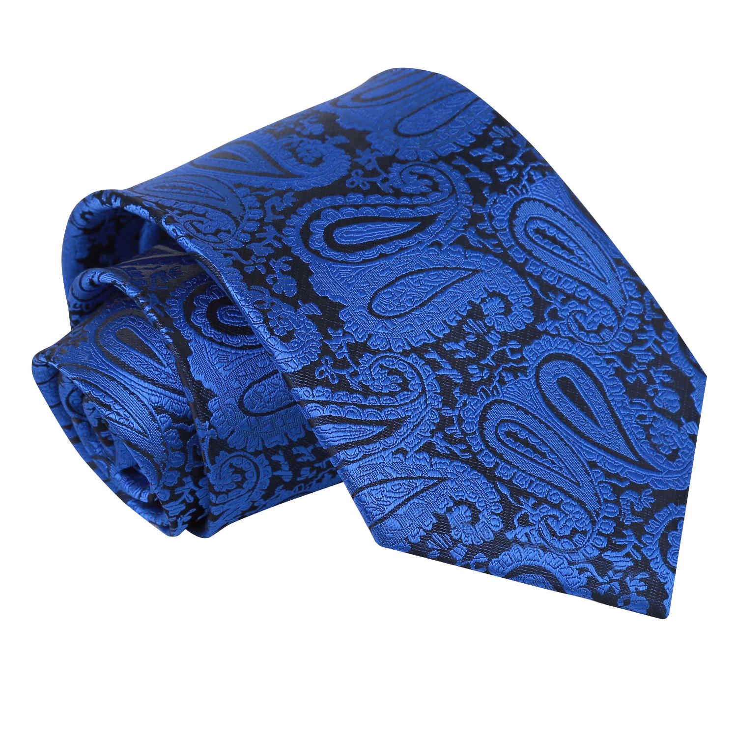 DQT Woven Floral Paisley Silver Formal Wedding Mens Skinny Tie