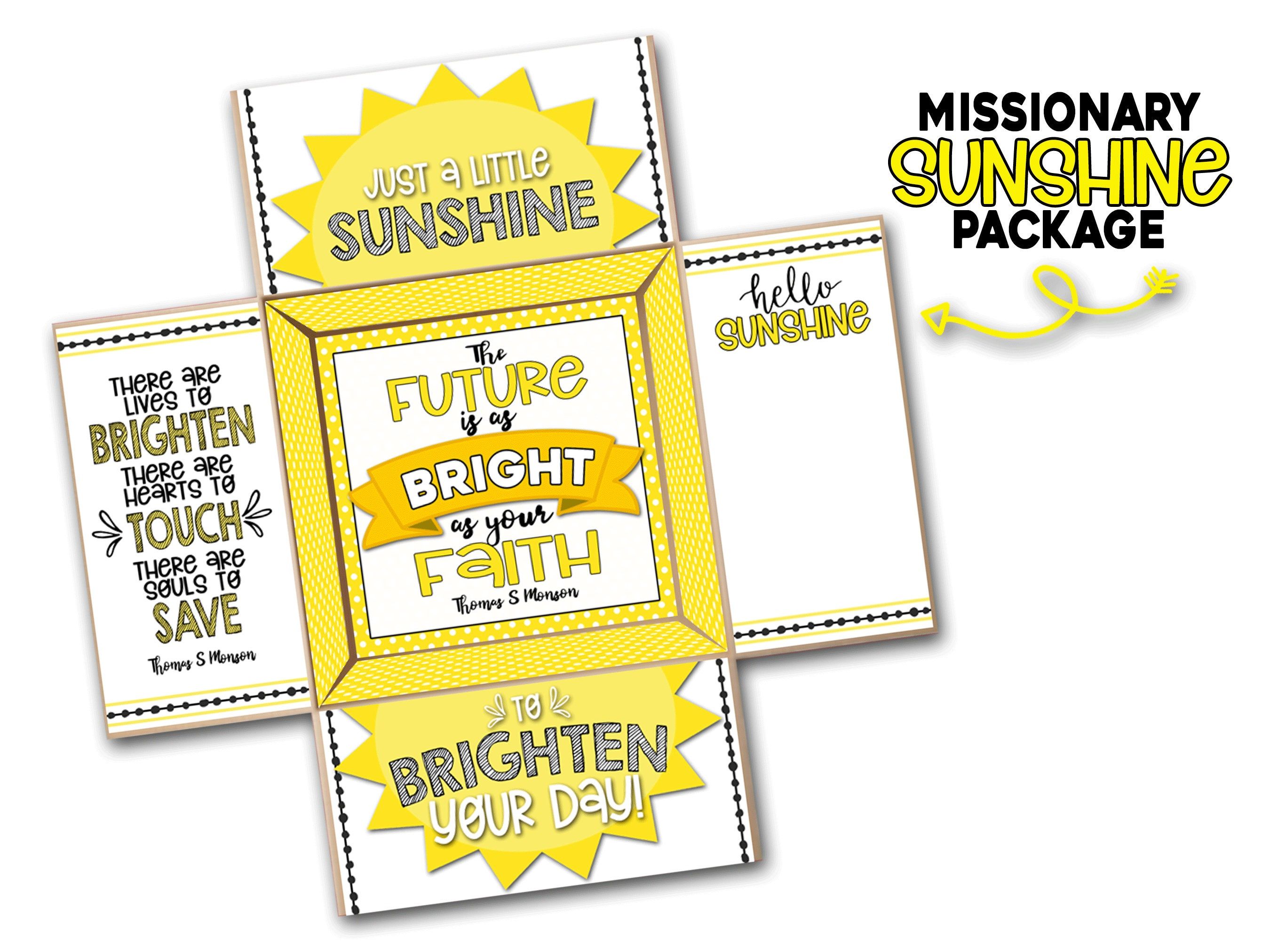 LDS Missionary Sunshine Care Package Decorations Comes With lds-missionary-sunshine-care-package-decorations-comes-with