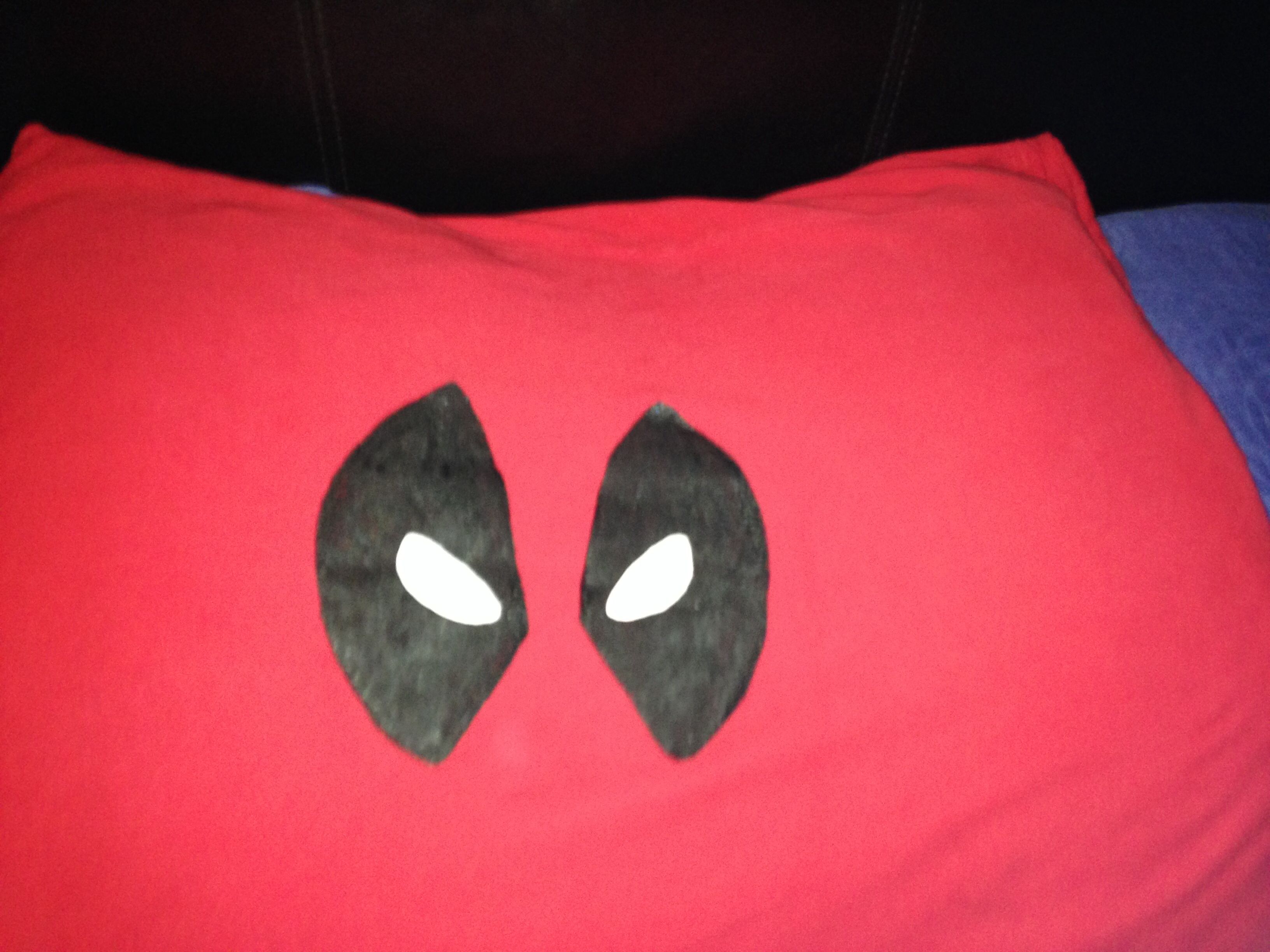 Diy deadpool pillow I made for my sons room | Kadafeis Room (my son ... Diy deadpool pillow I made for my sons room | Kadafeis Room (my son ...