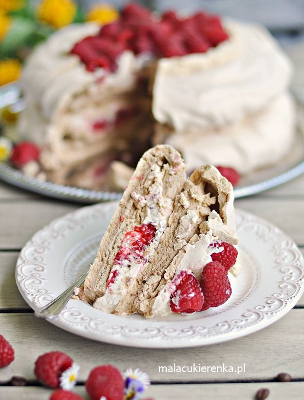Dessert Cake Recipes, Sweet Desserts, Tasty, Yummy, Delicious, Meringue Cake, Bulgarian Recipes, Polish Recipes, Polish Food