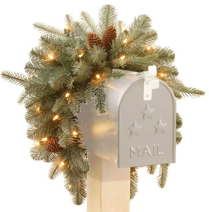 Frosted arctic pre-lit swag with warm clear/white lights joss & main