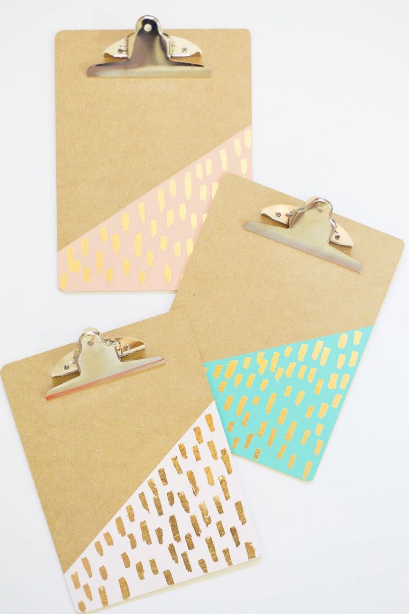 Diy Gold Leaf Brushed Clipboards Projects Pinterest Diy Gold Leaf Brushed Clipboards Would Be Great For Teacher Reciation Week Or Hanging On The Office Wall