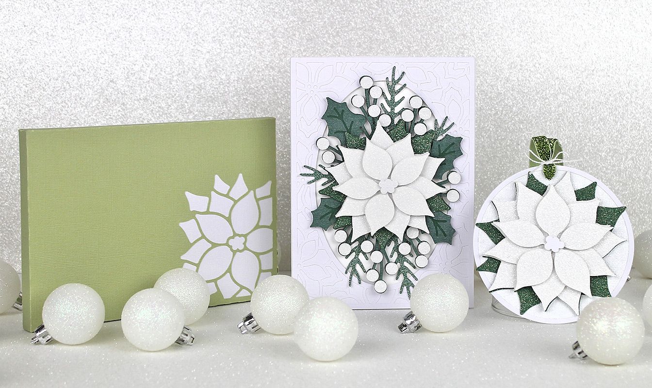 Download Gorgeous 3d Poinsettia card and more plus FREE svg http ...