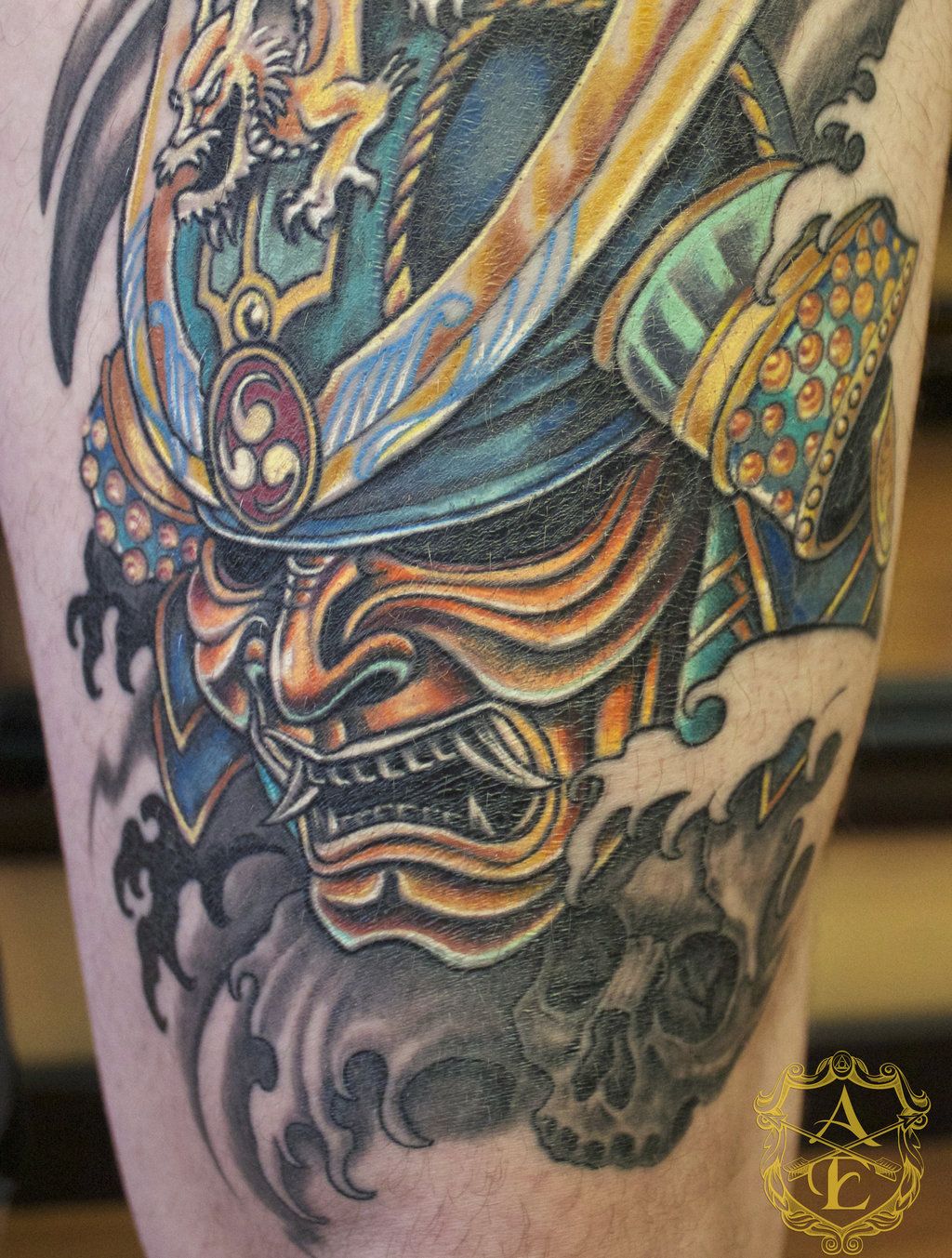 Pin By Jonathan Holland On Tattoos Are Art Too Samurai Mask Tattoo Mask Tattoo Oni Mask Tattoo