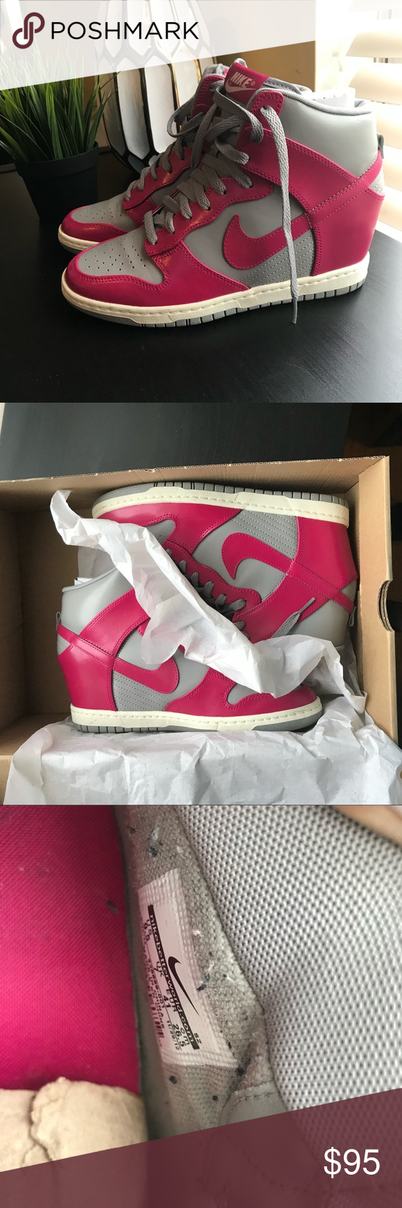 pink and gray dunks