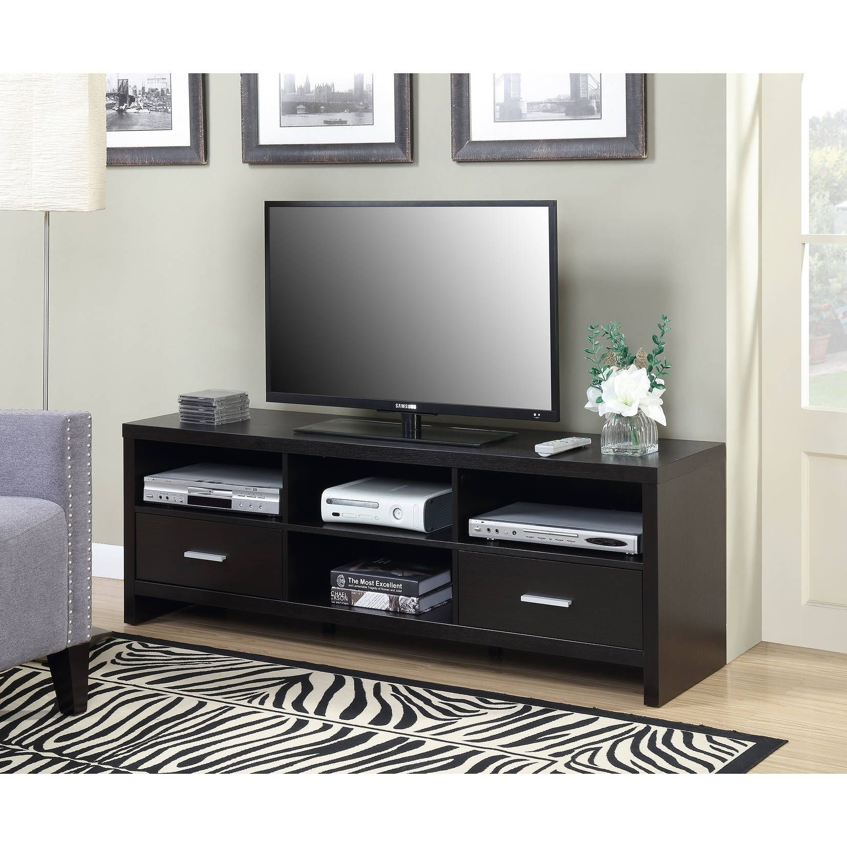 Convenience Concepts Designs2go Key West 60 Inch Tv Stand White Convenience Concepts Designs2go Key West 60 Inch Tv Stand Espresso Finish