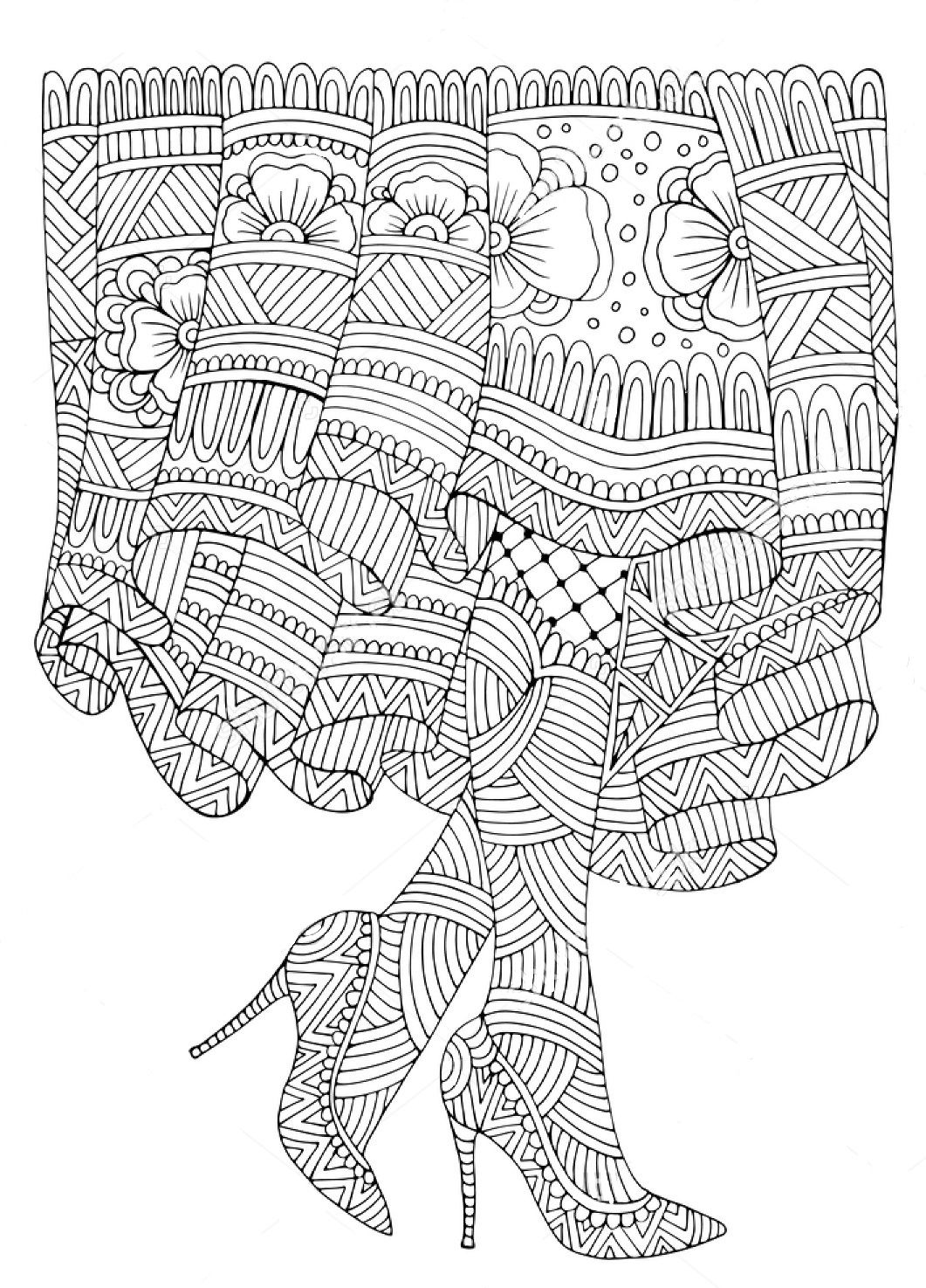female feet zentangle coloring page zentangle coloring pages