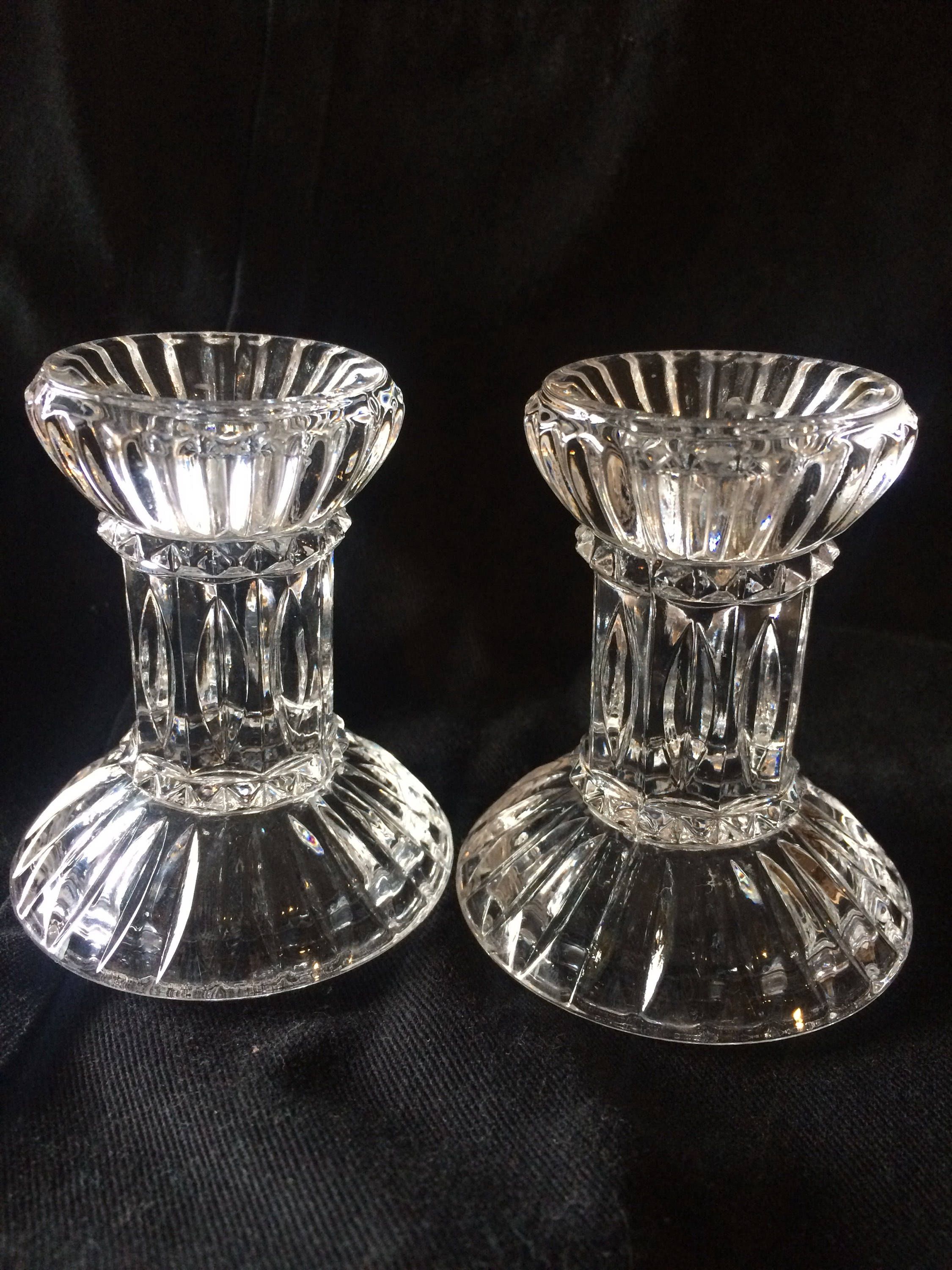 Vintage Lead Crystal Candle Holders Single Taper By Some1likeyou On Etsy Crystal Candle Holder Candle Holders Vintage Glass Candle Holders