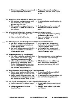 farewell to manzanar by jeanne w houston unit test by mrsnick farewell to manzanar by jeanne wakatsuki houston unit test covers entire book extra poem by dwight okita common core aligned great for homeschool kids
