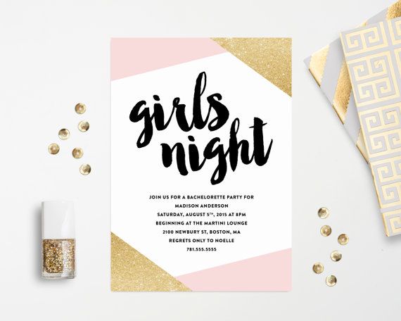 Girls Night Bachelorette Party Invitation Hens Party Invitations ...