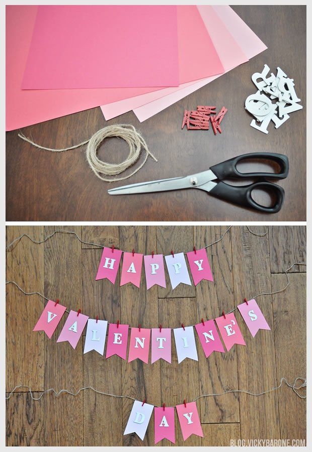 DIY Valentine's Day Garland - Vicky Barone