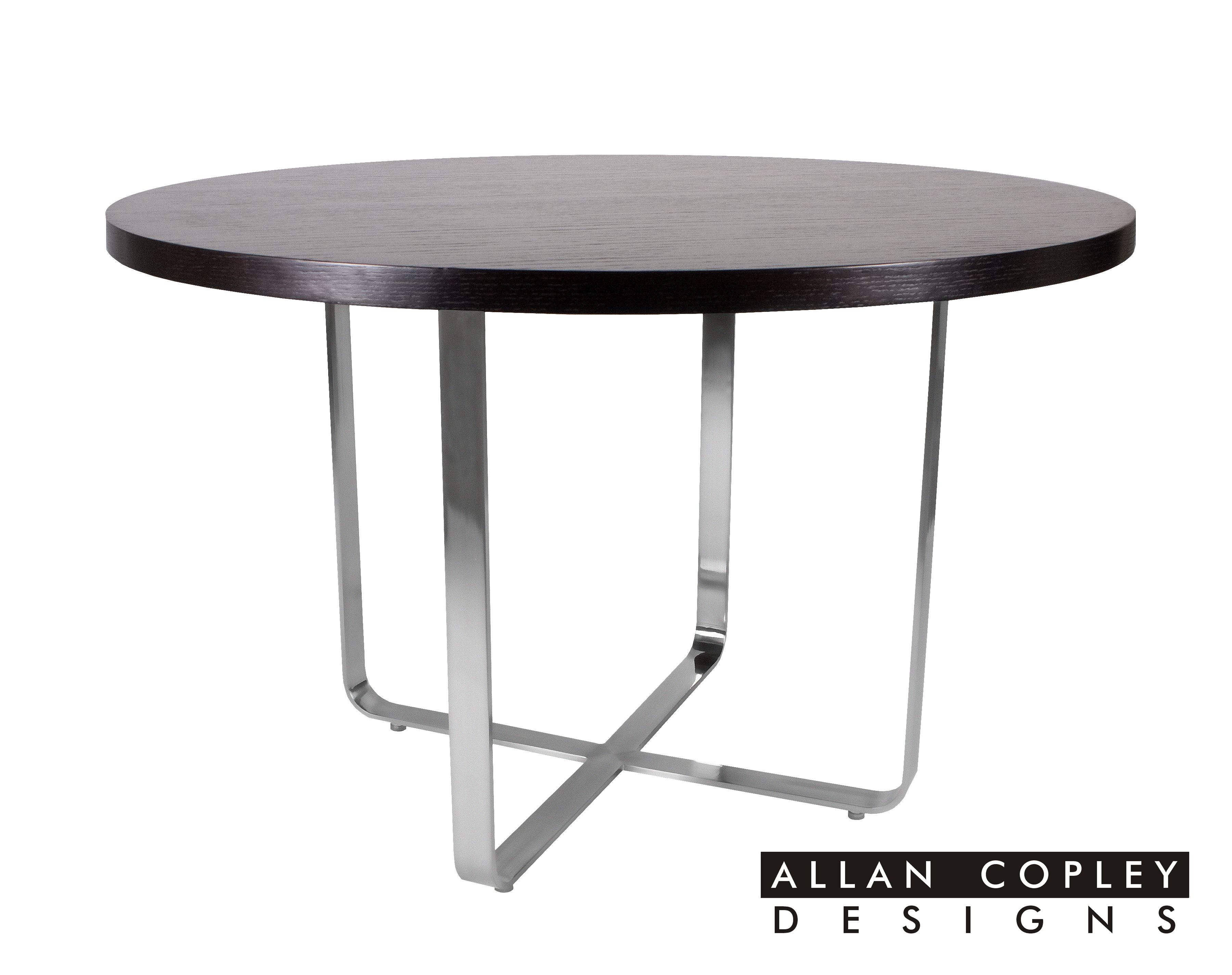 The Artesia Dining Table By Allan Copley Is Stylish And Functional With A Wood Stop Brushed Round 48 Room Set Round Dining Table, 48 Inch Round Oak Table Top