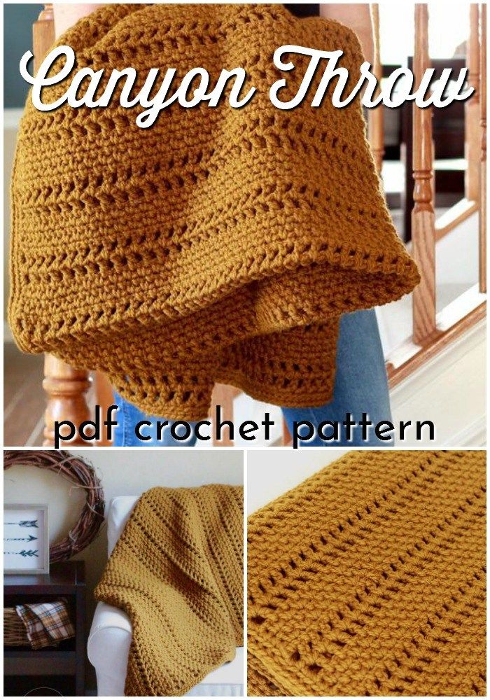 Canyon Throw Crochet Afghan Pattern