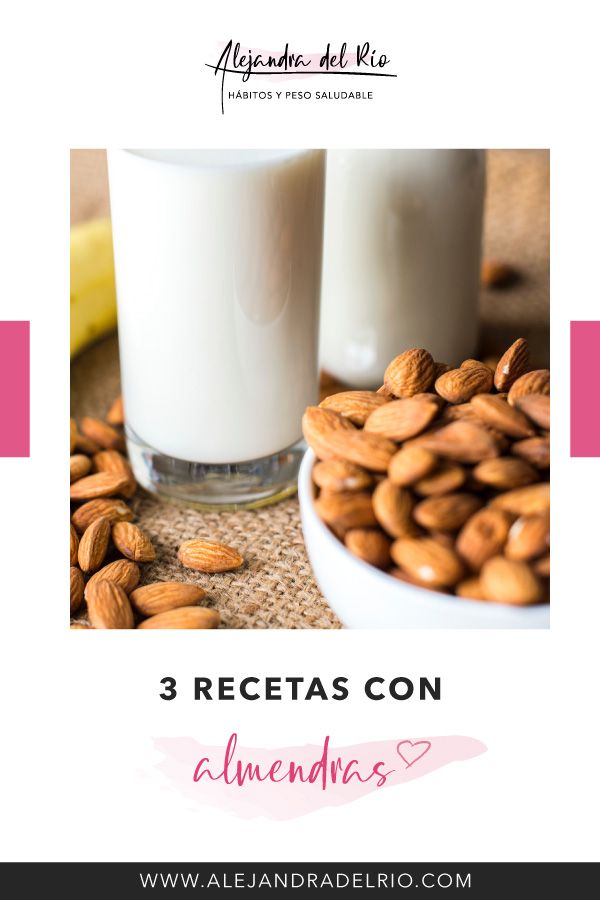 3 recetas diferentes con almendras. Leche o bebida de almendras, mantequilla de almendras y harina de almendras. #almendras #harinadealmendras #bebidadealmendras Yummy Food, Delicious, Dog Food Recipes, Health Desserts, Healthy Menu, Almond Butter, No Flour Recipes, Beverage, Delicious Food