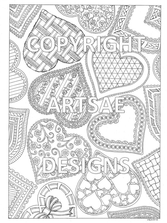 Download Coloring Page - Lace Valentines | Coloring pages, Valentines day hearts, Color