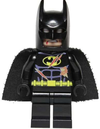 BATMAN Grey Suit DC Custom Printed LEGO Minifigure with Cape NO DECALS USED!