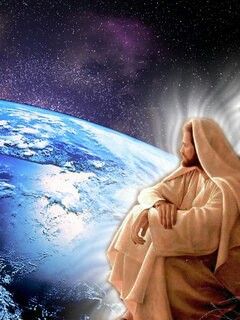 Jesus looking down on earth | Jesus, Way to heaven, Human environment